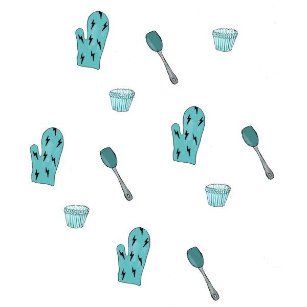 Ovenwant, spatel, cupcake