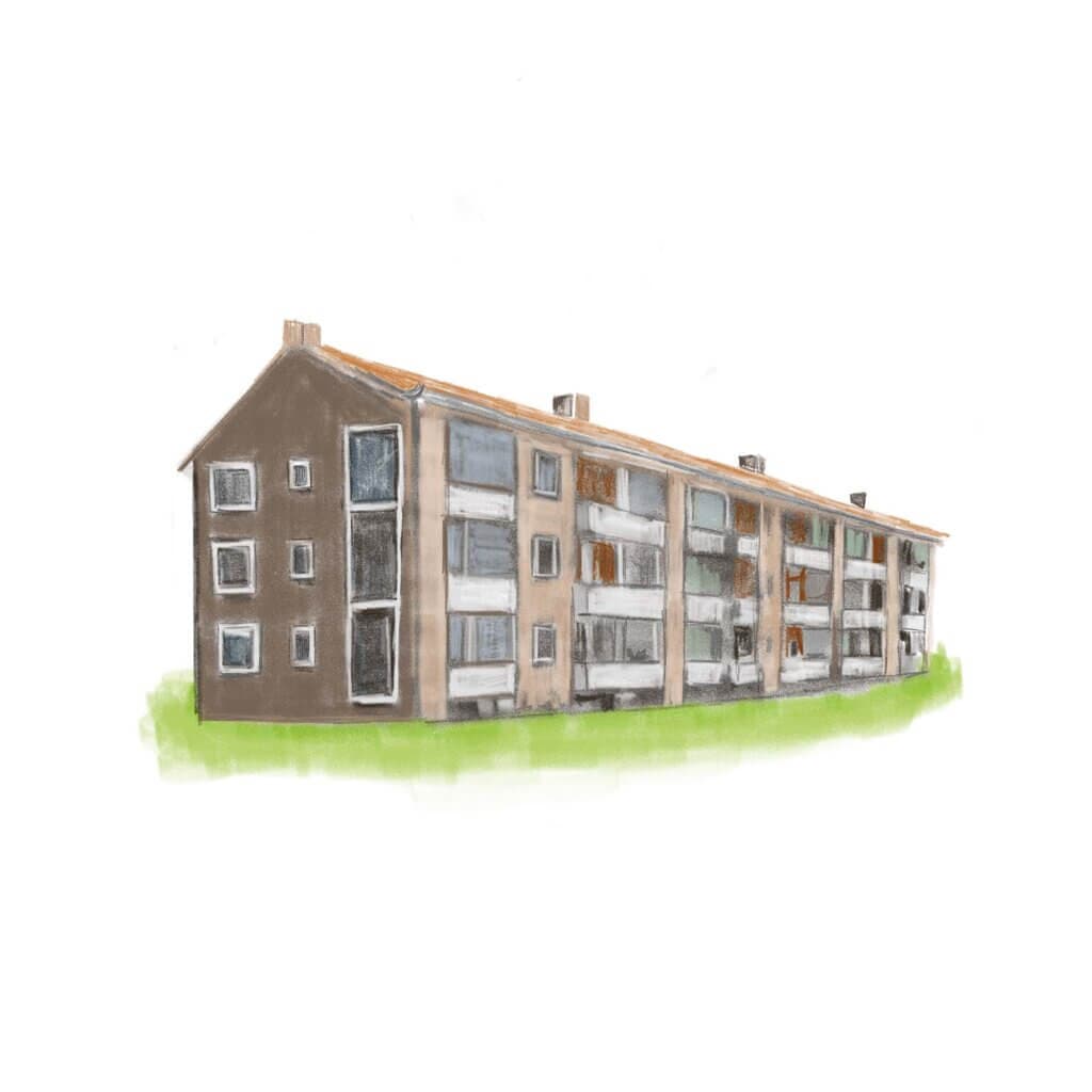 Jaren 50 flat in Leiden