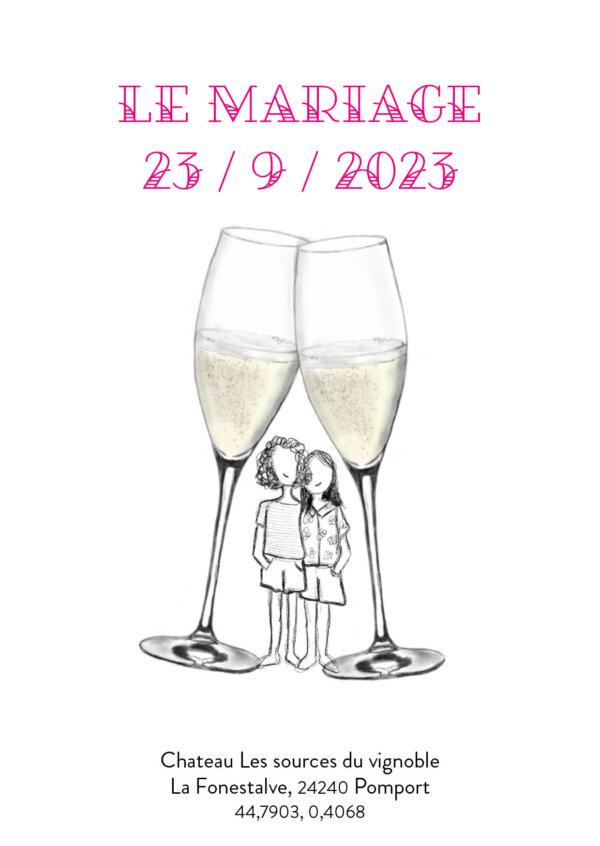 Uitnodiging Le Mariage